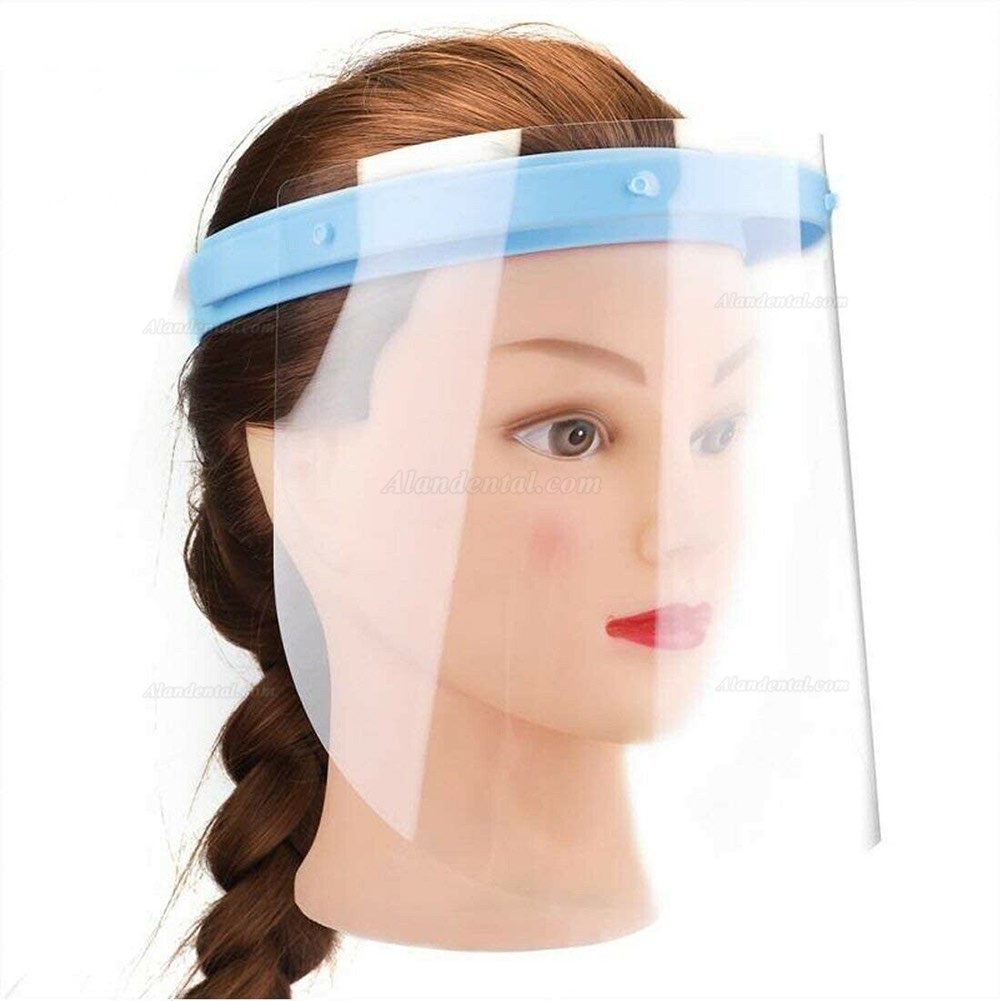 Safety Face Shield w/ Clear Flip-up Visor Dental Medical (1 Frame+10 Visors)